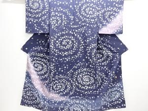 作家物　桜吹雪模様刺繍訪問着